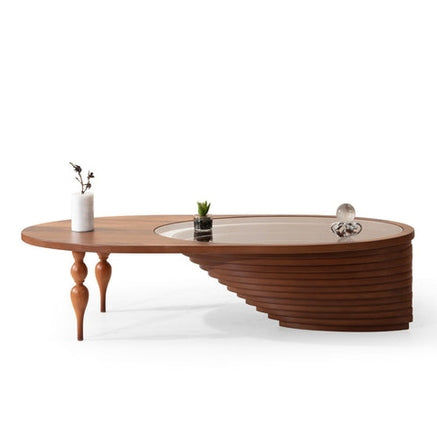 033 Walnut/Gold Coffee Table