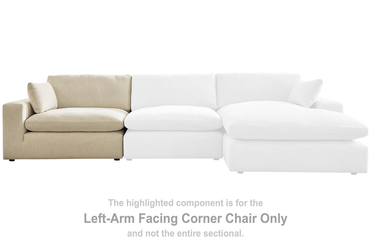 Elyza Linen Left-Arm Facing Corner Chair