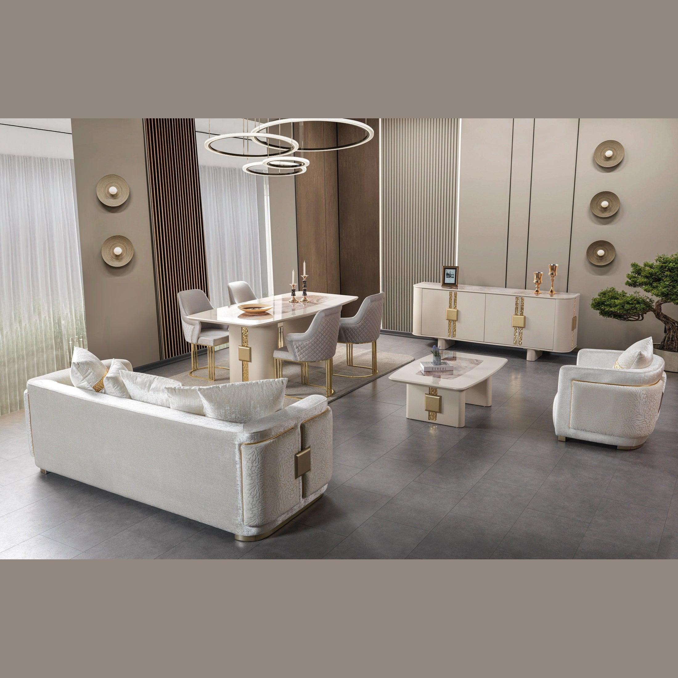 Carlina Ivory Coffee Table