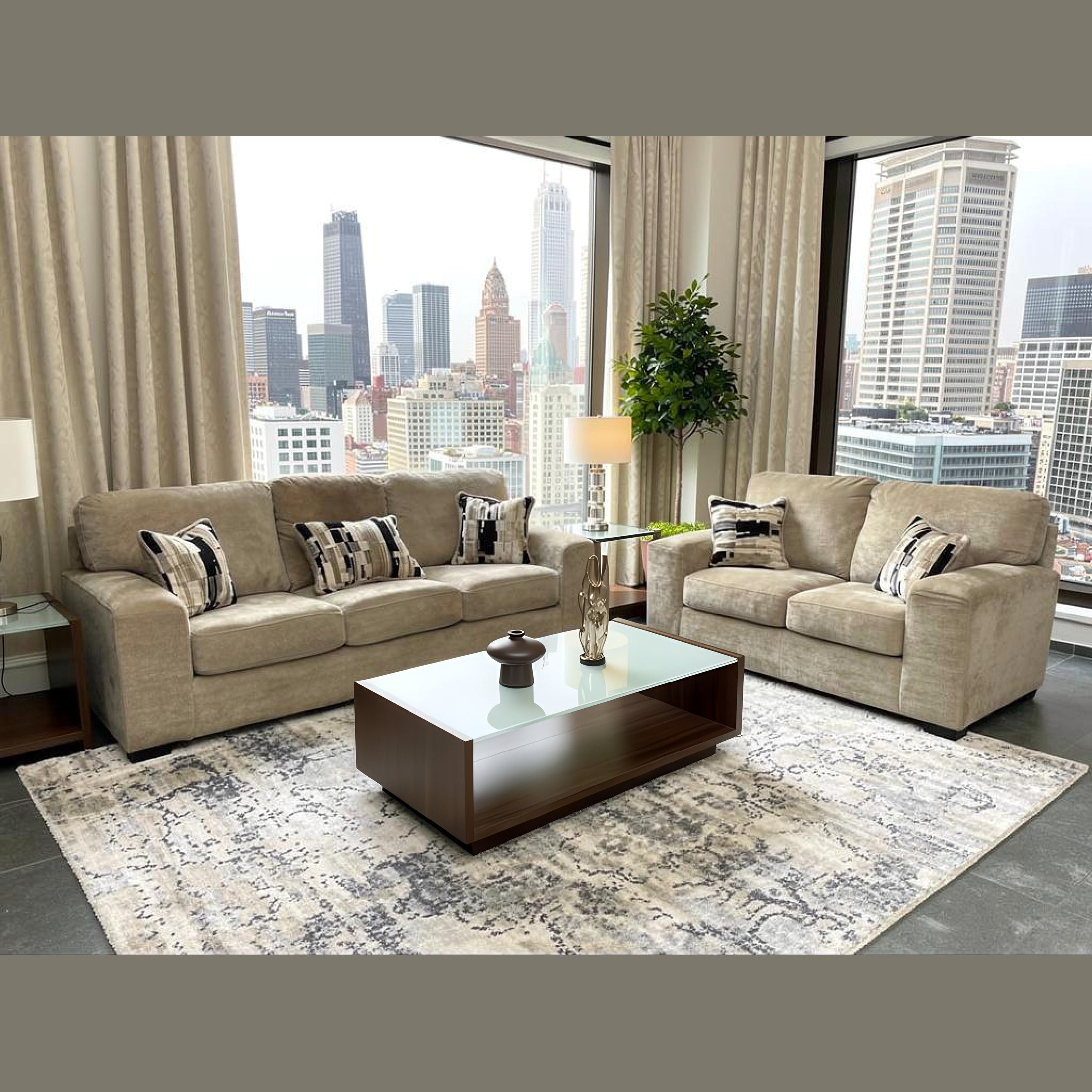S319 Sofa and Loveseat (Coco)
