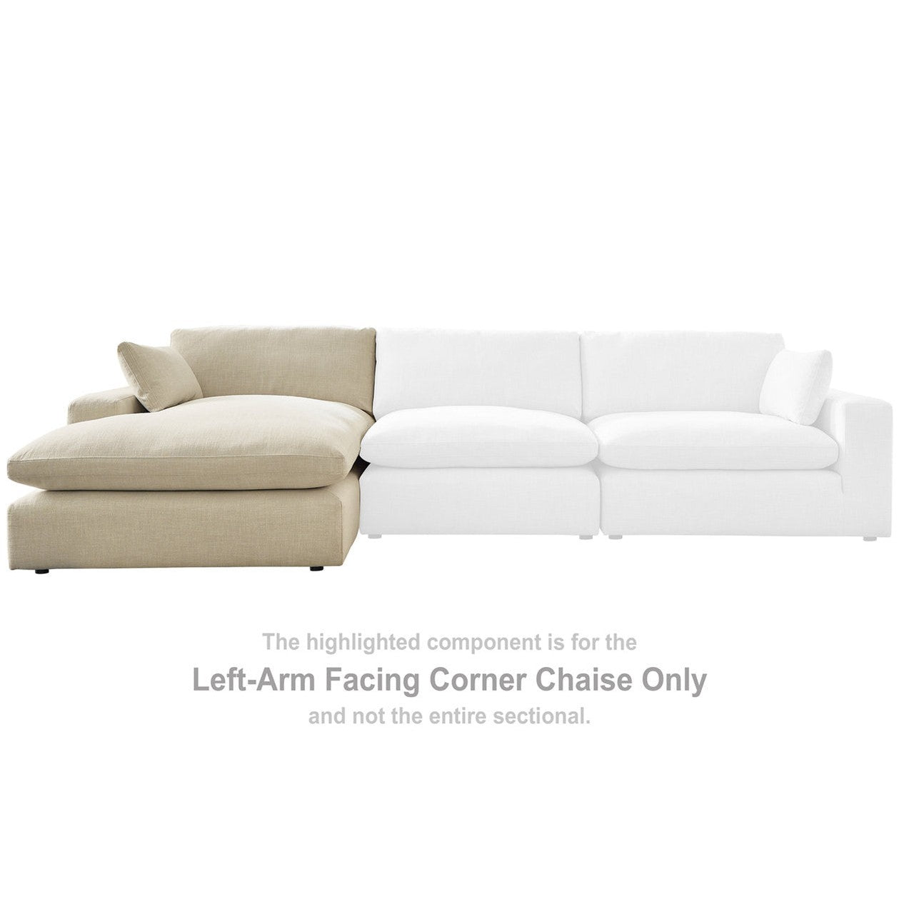 Elyza Linen Left-Arm Facing Corner Chaise