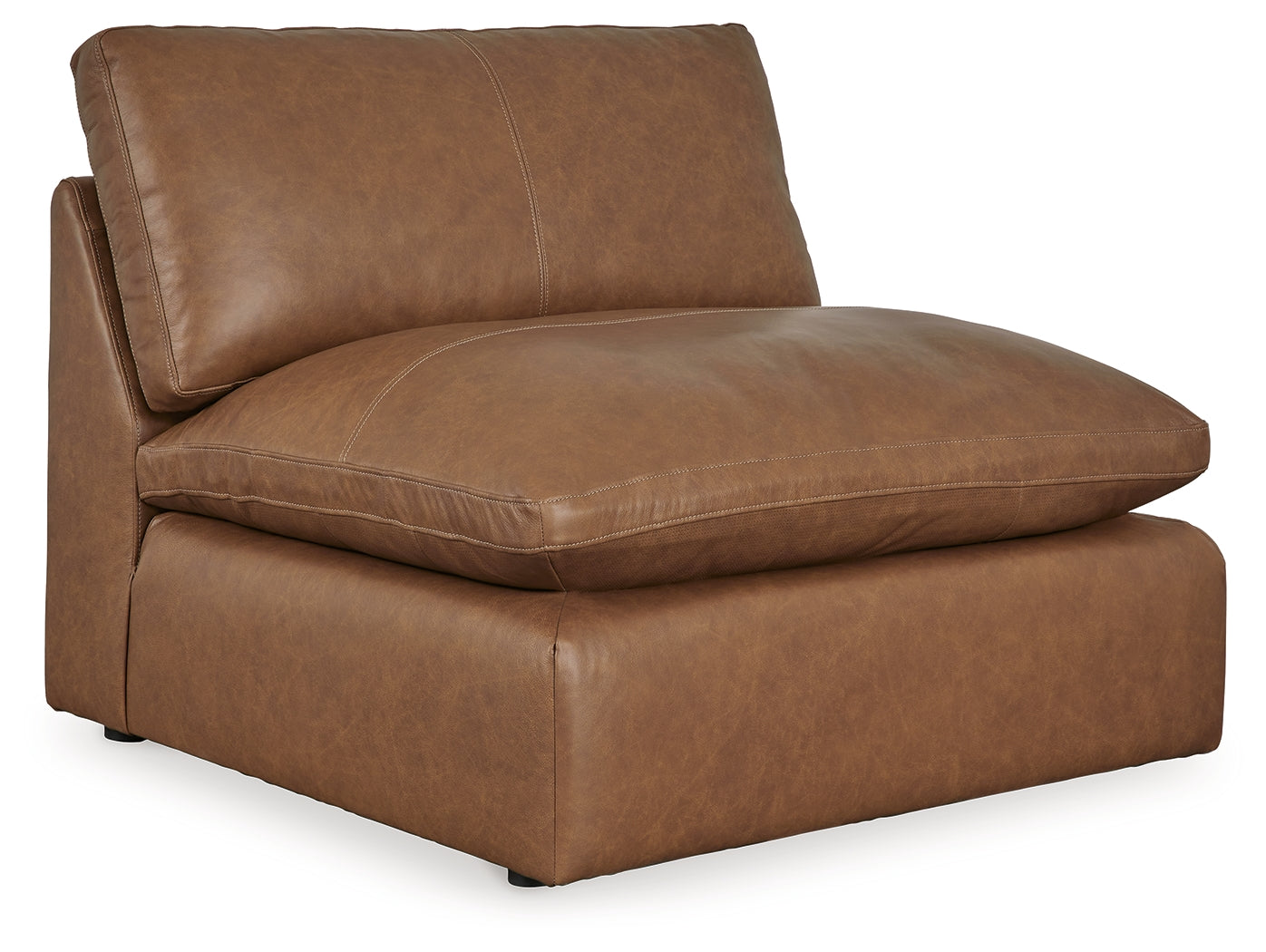 Emilia Caramel Armless Chair