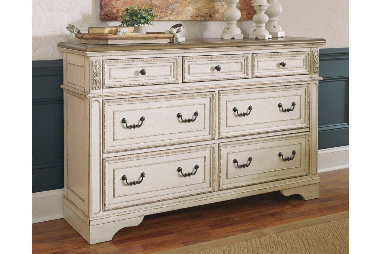 Realyn Chipped White Dresser